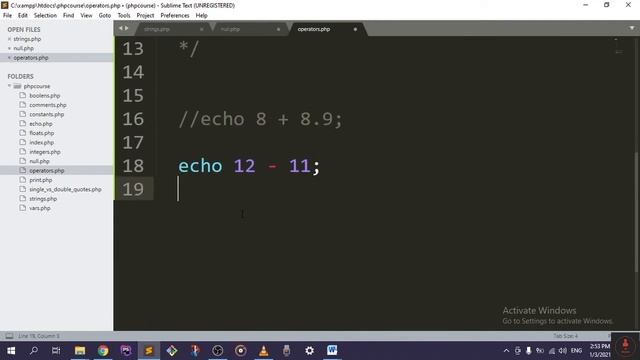 17 - Arithmetical Operators - Complete PHP Course смотреть онлайн