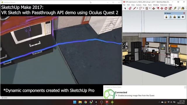 VR Sketch with Passthrough API demo on the Oculus Quest 2 смотреть онлайн