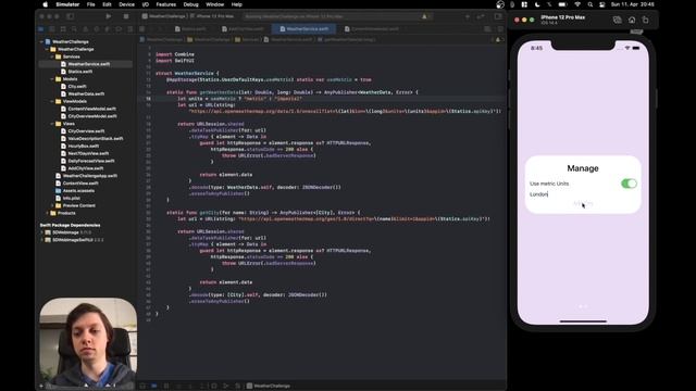 30 Day Weather App Challenge | Part 9 | CWC | Openweathermap + Combine + SwiftUI смотреть онлайн