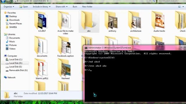 How to Create, Rename and Delete folders with CMD смотреть онлайн