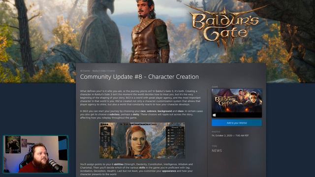 Baldur's Gate 3 - Character Creation Overview смотреть онлайн