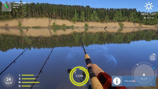 Ловля на новом водоёме. река Сура смотреть онлайн