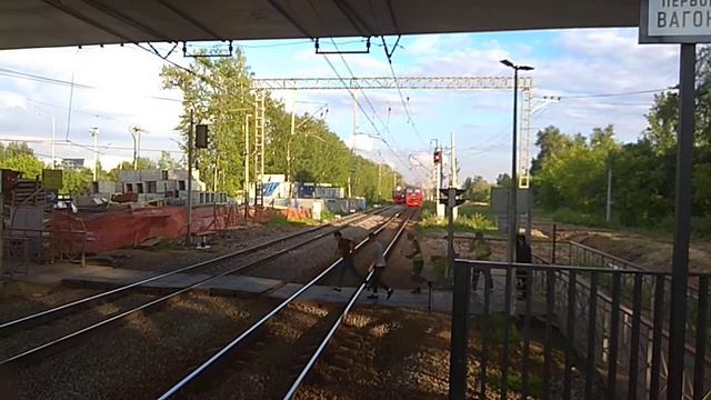 ЭД4М-0203 и ЭД4М-0402 "Рэкс" на станции МЦД "Новодачная" смотреть онлайн