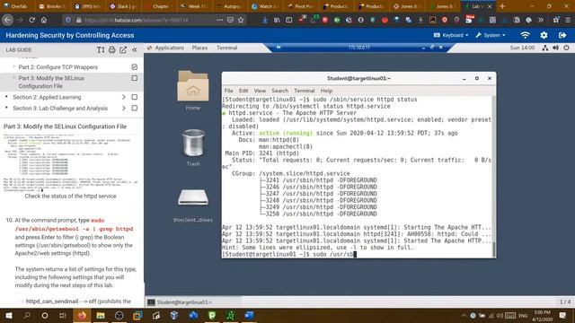 Modify the SELinux Configuration File смотреть онлайн