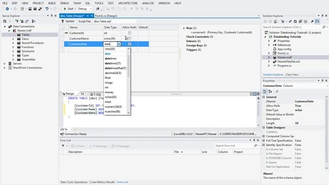 How to create Tables in Database in Windows Forms Application смотреть онлайн