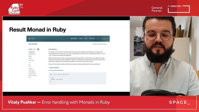 RubyConfBY 2020: Vitaly Pushkar - Error handling with Monads in Ruby смотреть онлайн