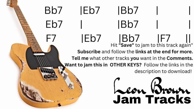 Bb BLUES JAM TRACK . TEXAS SHUFFLE Groovy backing track in B flat for guitar and sax players смотреть онлайн