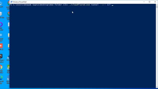 Public Your Local IP LocalHost using Cloudflared Tunnel PowerShell Windows 10 смотреть онлайн