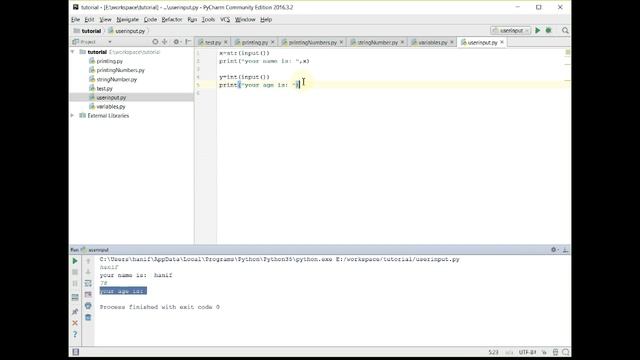 Python programming for beginners full course part 4 User input смотреть онлайн