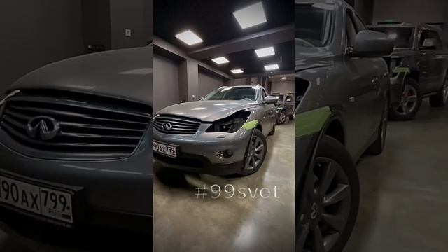 Infiniti EX35 замена линз на светодиодные модули 99svet тюнинг фар infiniti ex35 realparts смотреть онлайн
