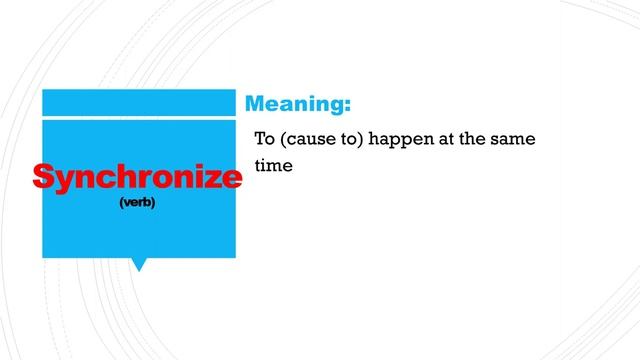 Daily vocabulary | Synchronize Meaning | Vocabgram смотреть онлайн