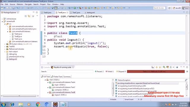 RAMESHSOFT: How to execute failed test cases Approach-2 in selenium|| Selenium in Realtime смотреть онлайн