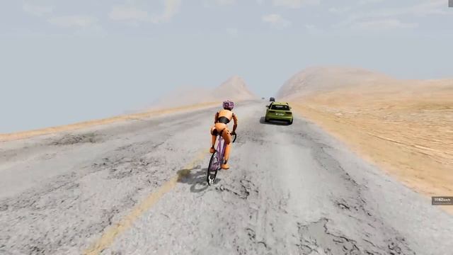 ВЕЛОСИПЕД БЕЗ ТОРМОЗОВ! СЛЕТЕЛА ЦЕПЬ НА КРУТОМ СПУСКЕ | BeamNG.drive смотреть онлайн