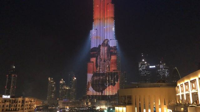 Новогоднее лазерное шоу Дубаи 2018 (New Year's Laser Show Dubai 2018)