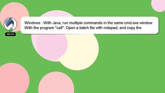 Windows : With Java, run multiple commands in the same cmd.exe window смотреть онлайн