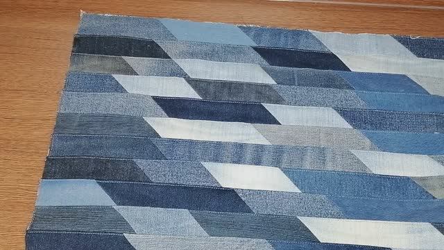 Коврик из старых джинсов. смотреть онлайн