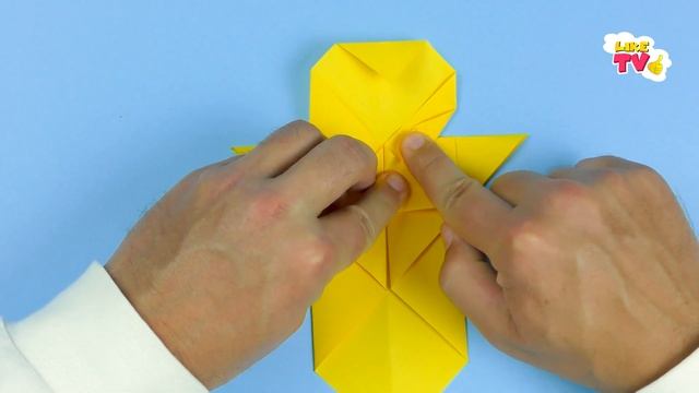 Оригами Утенок ЛаЛаФанФан из бумаги. Как просто сделать уточку лалафанфан. Origami LaLaFanFan duck смотреть онлайн