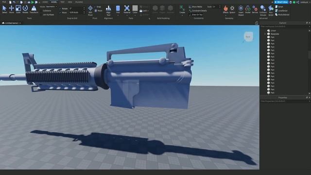 Making a gun in Roblox studio (No Commentary Speedbuild) смотреть онлайн
