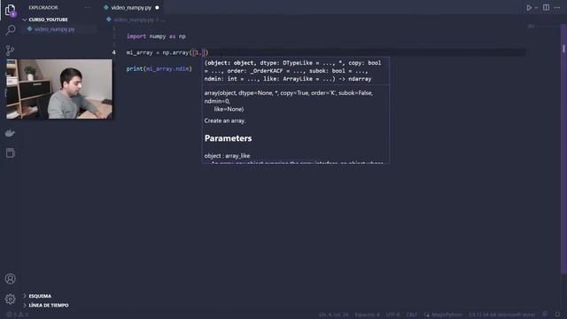 LOS ARRAYS DE NUMPY - [Curso Básico de la librería NumPy de Python] смотреть онлайн