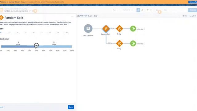 Journey Builder Random Split with SMS message смотреть онлайн