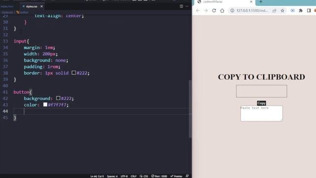 How to Copy Text to Clipboard with a Simple Line of JavaScript? | CodewithFaraz смотреть онлайн