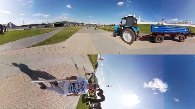 Казань. Прогулка по площади Тысячелетия снятая на камеру 360 градусов. смотреть онлайн