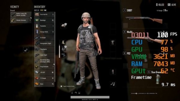 GeForce GTX 1650 -- Intel Core i3-9100F -- PUBG FPS Test Miramar Competitive