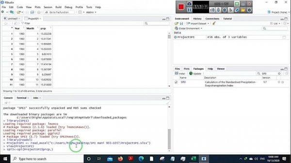 Calculating SPI index using R studio | Video Tutorial