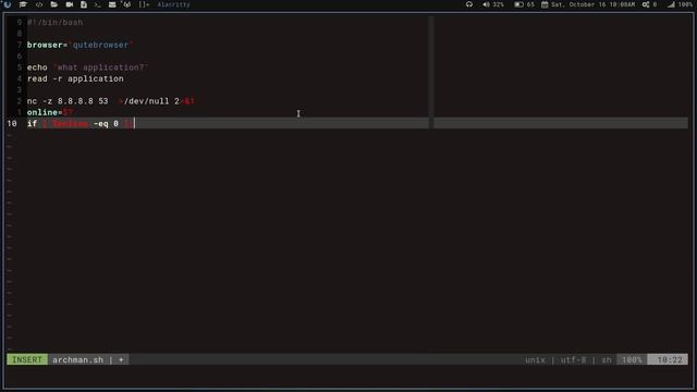 Linux bash script to launch the archwiki, with or without internet connection смотреть онлайн