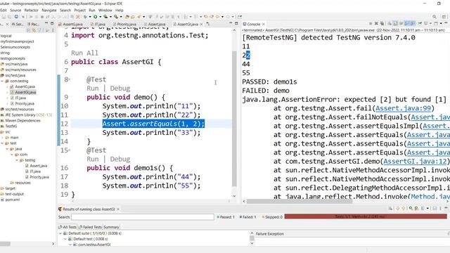 very important topic in automation testing | assertequals() method смотреть онлайн