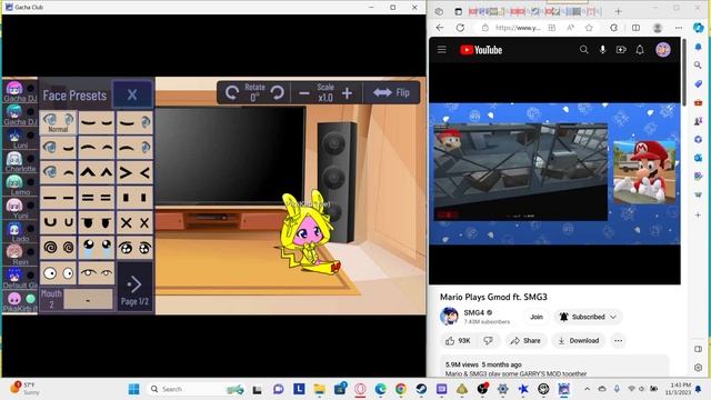 Me in Gacha reacting to Mario & SMG3 play GMod смотреть онлайн