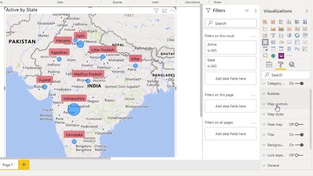 Power BI - Map visualization | Power BI Map Tutorial смотреть онлайн