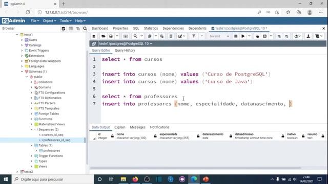 Aula 05 - Comando insert no PostgreSQL смотреть онлайн