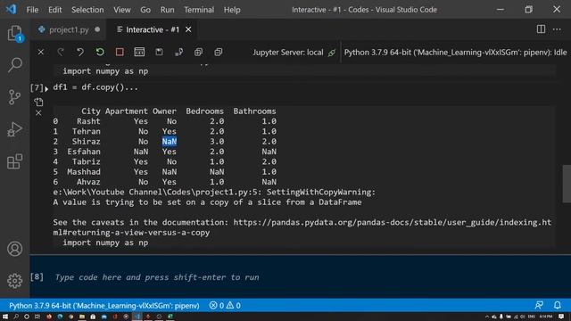 داده های گم شده در پایتون قسمت اول - Missing Values in Python смотреть онлайн