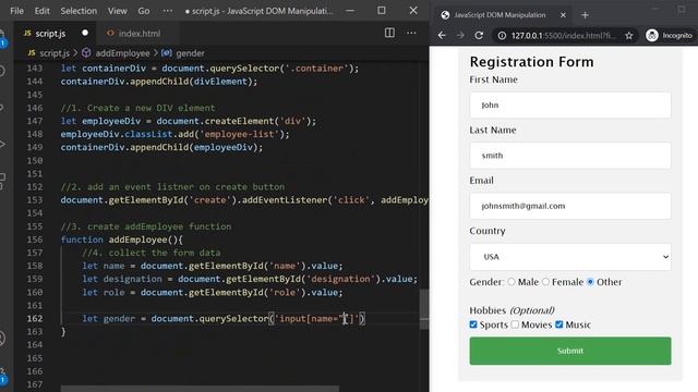 DOM Manipulation: Adding elements dynamically on click event смотреть онлайн