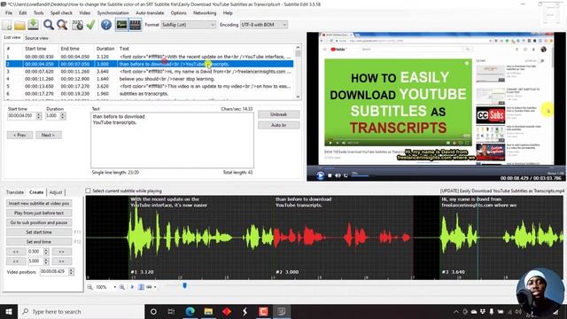 How to CHANGE the Subtitle Color of an SRT Subtitle File // Make Yellow Subtitles смотреть онлайн