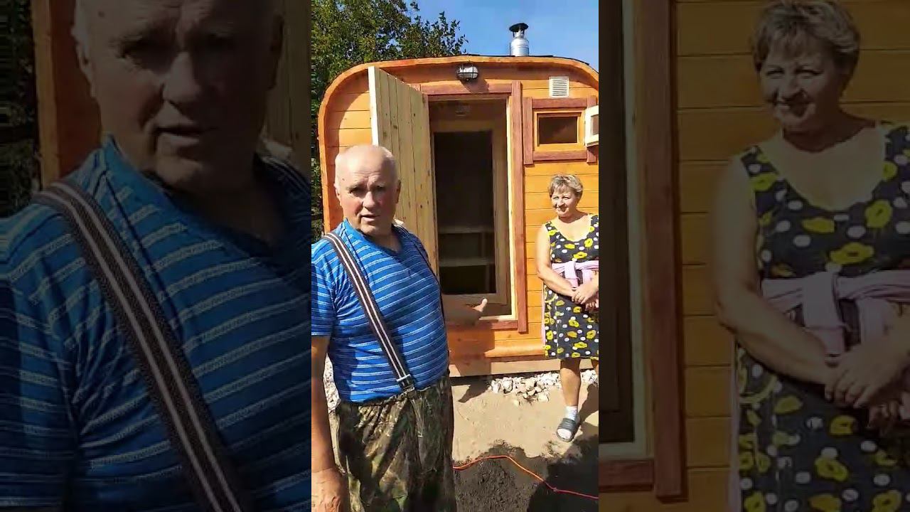 Отзыв о бане бочке. Самарская область, Водино. 3 метра квадро. смотреть онлайн