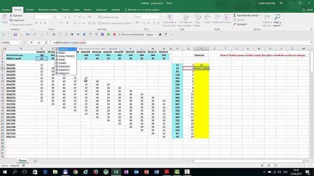 Excel Snadno - funkce Posun/Offset смотреть онлайн