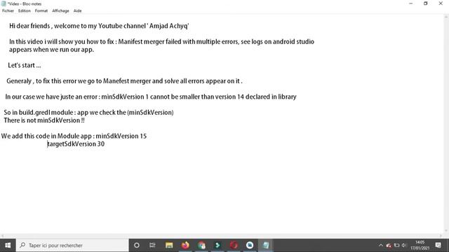 How to fix : ' Manifest merger failed with multiple errors, see logs ' in android studio смотреть онлайн