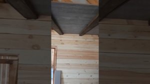 потолок из ламината в деревянном доме часть 2