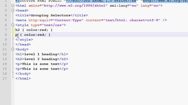 CSS Grouping Selectors Tutorial смотреть онлайн