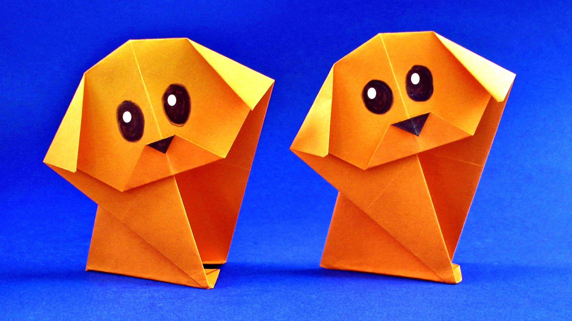 Как сделать собачку из бумаги ? Оригами для начинающих смотреть онлайн