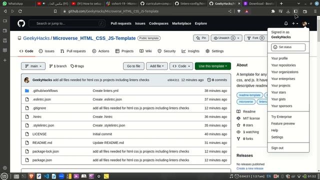 Making Template Repository on GitHub смотреть онлайн