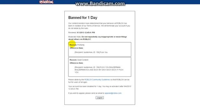 ROBLOX (#1) - I am Banned In Roblox! смотреть онлайн