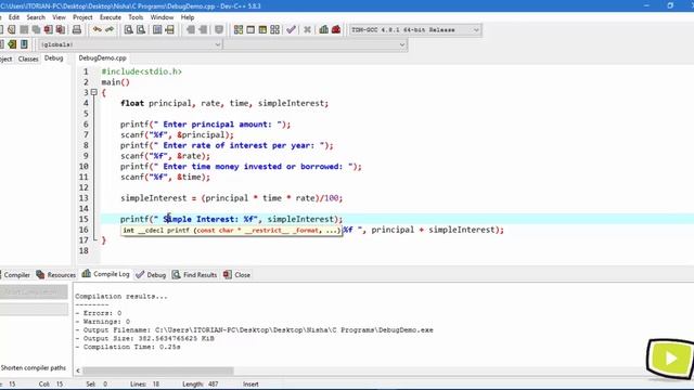 1.13. Debugging in DevC (Developer C or C++) смотреть онлайн