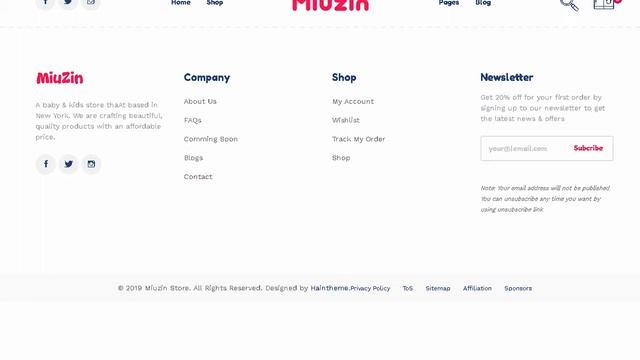 Miuzin - Kids WooCommerce WordPress Theme | Themeforest Templates смотреть онлайн