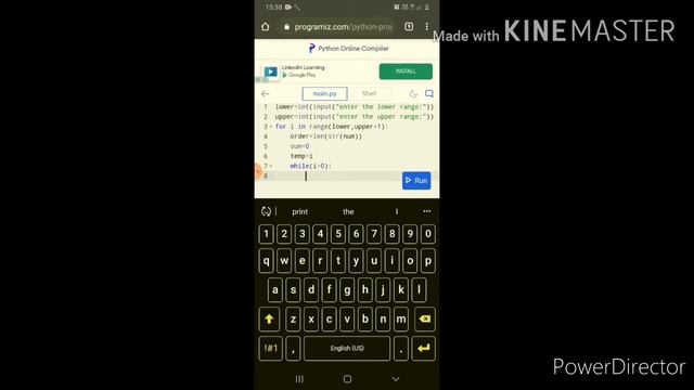 Python Program to Print Amstrong Numbers within a Given Interval||G_PROGRAMMING смотреть онлайн