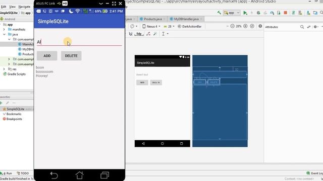 Android App Development - Simple SQLite App - Demo смотреть онлайн