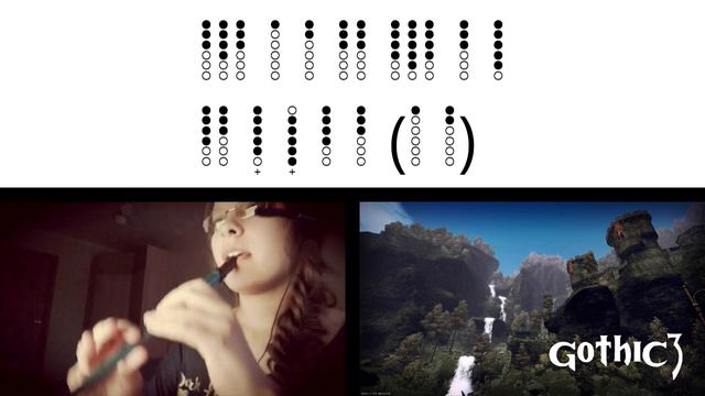 Vista Point (Gothic 3) on Tin Whistle D + tabs tutorial смотреть онлайн