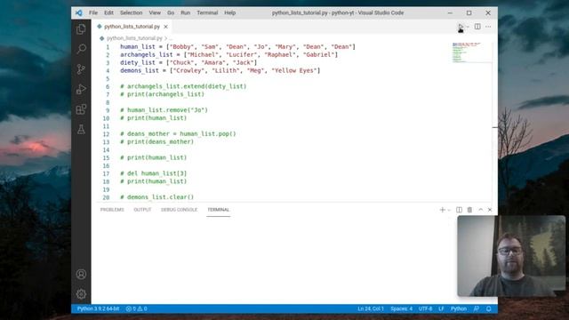 Python List Tutorial (w Supernatural Characters)! смотреть онлайн